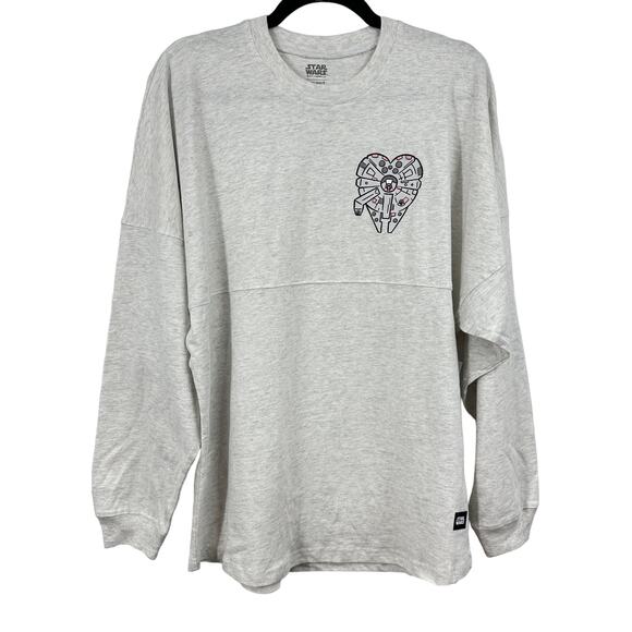 Disney Parks Star Wars I LOVE YOU (I Know) Falcon Heart Spirit Jersey Small - Picture 1 of 7